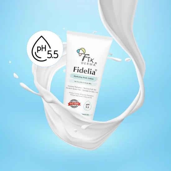 Fixderma Fidelia Hydrating Body Lotion | Feuchtigkeitscreme für Gesicht & Körper | Körperlotion für Frauen & Männer Hydrating Lotion - 100 ml (Packung mit 1)