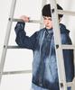 Annoyed Cut Brushed Denim Zip-Up Hoodie Lq1Ju032_Indigo