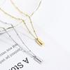 Ultra thin Sparkly Gift Female Jewelry Gold Bar Choker Korean Style Clavicle Chain Women Necklace