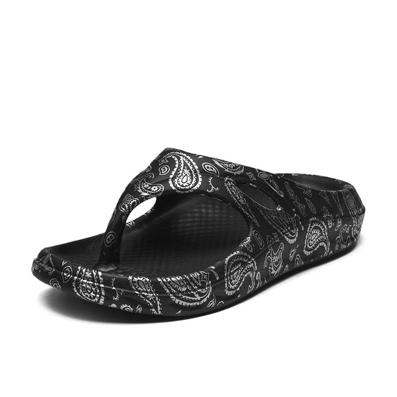 Fashion Printed Beach Slippers For Men Summer Slippers For Women Men Flip Flops Comfortable Lightweight Men Eva Slippers 2024