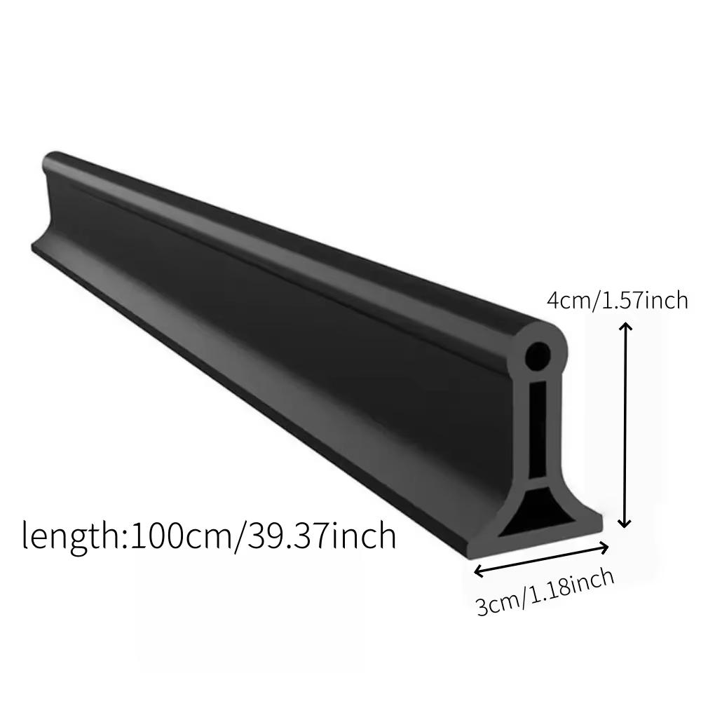 1PC 1/2m DIY Self-Adhesive Silicone Bendable Water Retaining Strip Shower Water Barrier Highl for Bathroom Separation Shower Acc