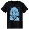 Oversized Black Short-Sleeve T-Shirt Featuring 5-Toubun No Hanayome Nakano Miku Headphones Classic Scene Black-and-White Manga Style Graphic