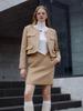 MUSEE Duvet Wool Tweed Mini Skirt_Sand Beige