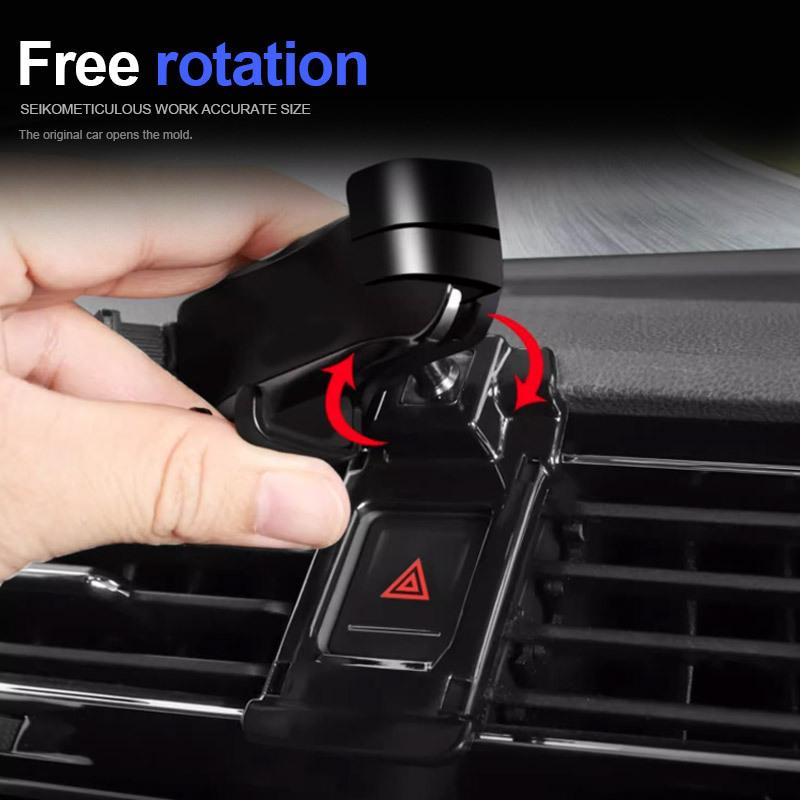 Car Phone GPS Stand Rotatable Holder For Honda Civic  9th 10th 11th Fixed Bracket ABS Material Automotive Cellphone Mount