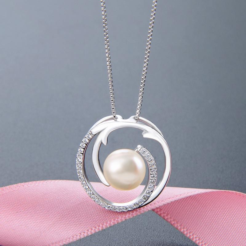 Lindon 925 Sterling Silver Classic Women Necklace Pendant Zircon Fashion Gift