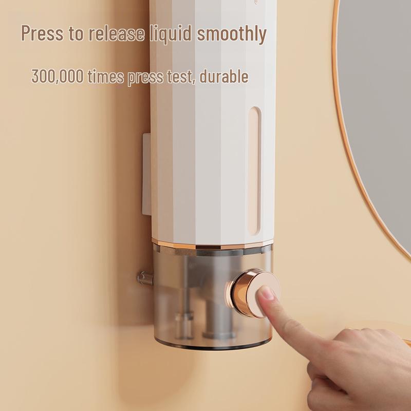 Handcrafted Wall-Mounted Soap Dispenser with Bath Brush for Foam and Gel