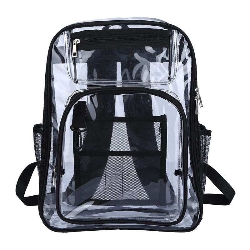 Large Capacity Transparent PVC Backpack for Students