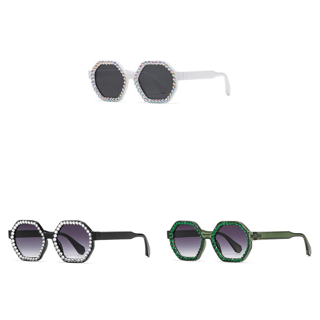 Trendy Polygon Pearl Sunglasses With Uv400 Level For Travel And Parties