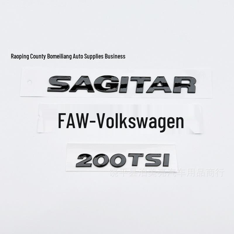 Volkswagen Sagitar 08-22 Black 280TSI Rear Badge and Letter Sticker Set