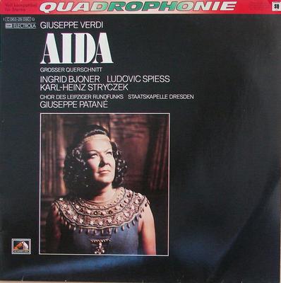 LP Record GIUSEPPE VERDI  INGRID BJONER  LU  Aida Grosser Querschnitt 1C06329090 EMI Electrola Germany Classical Used