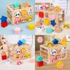 Wooden Animal Shape Color Blocks For Kids Diy Assembly Educational For Cognitive
