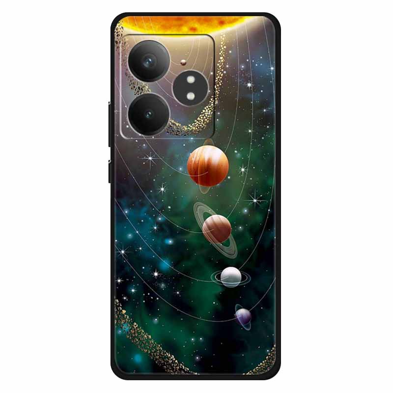 Funda For Realme GT 6T / GT 6 Cases Silicone Planet Painted TPU Soft Phone Back Cover For RMX3853 Protective Coque RMX3851  GT 6