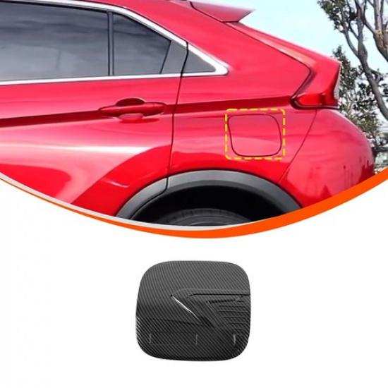 ABS Carbon Fiber Pattern Fuel Tank Cap Trim For Mitsubishi Eclipse Cross 2018-23