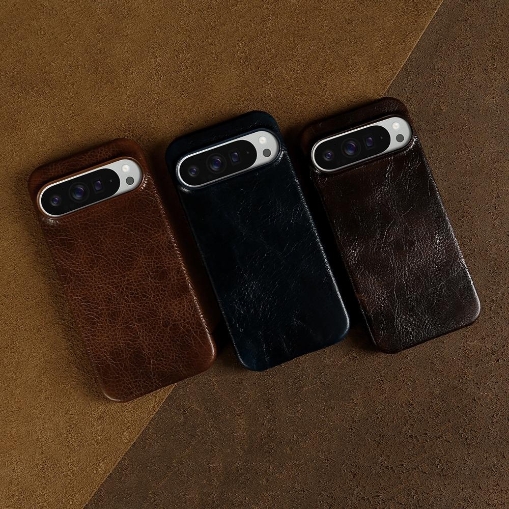 Genuine Leather Case for Google Pixel 10 Pro 9Pro 8Pro 6A 6Pro 7Pro Vintage Phone Cases Capa Back Coque Shell Carcasa