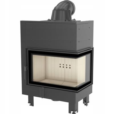 Steel Fireplace KRATKI MBM Right 10 kW Ø 200 Self Closing Door