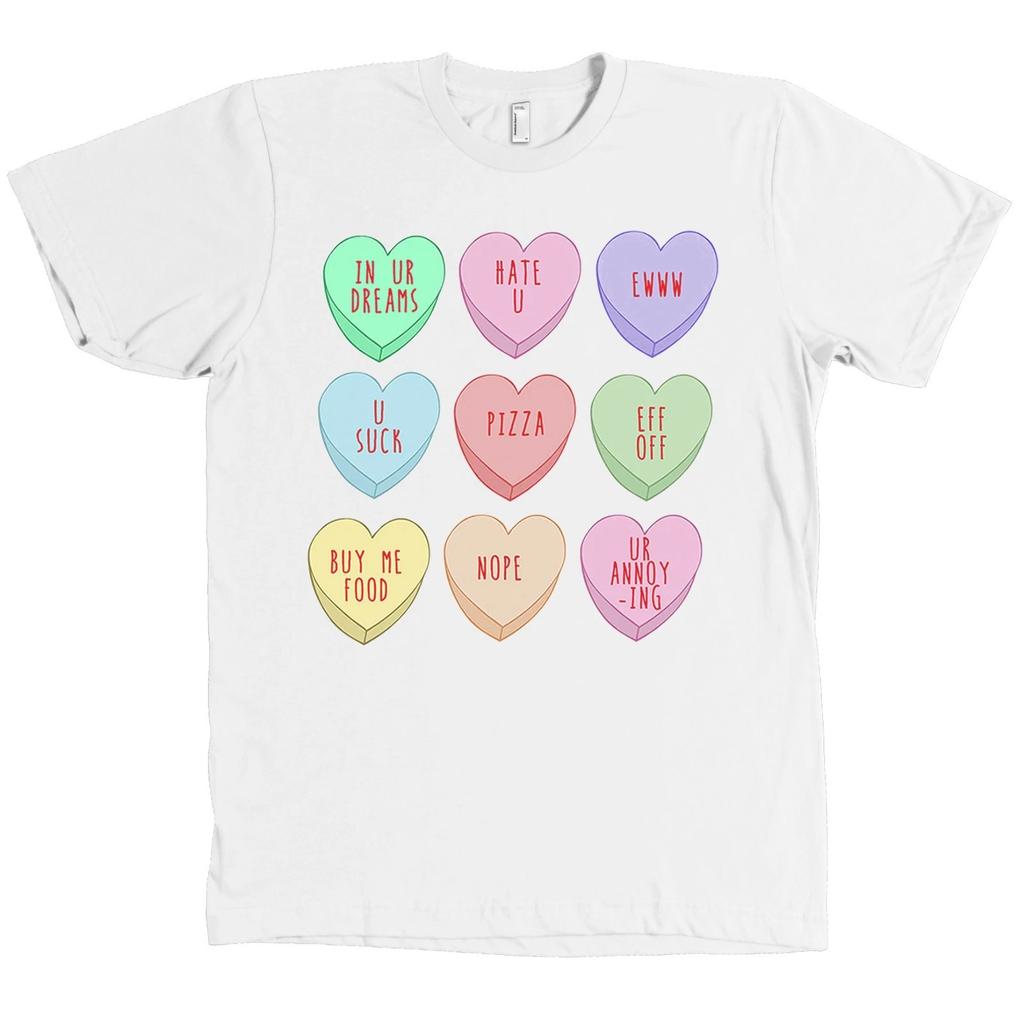 Mean Candy Sweet Hearts Bella + Canvas Shirt Valentines Day - NEW