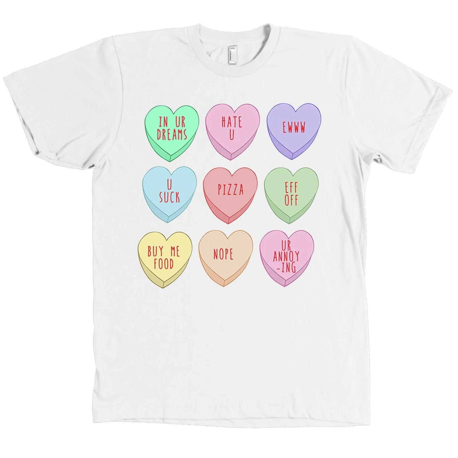 Mean Candy Sweet Hearts Bella + Canvas Shirt Valentines Day - NEW S