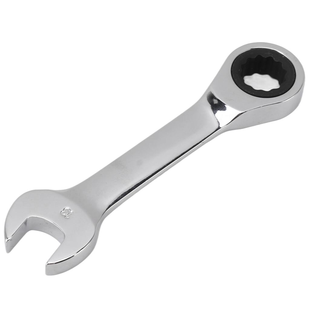 Ratcheting Wrench Chrome Steel 13mm 72 Teeth Reversible Ratchet Spanner for Home Bike Car Repair