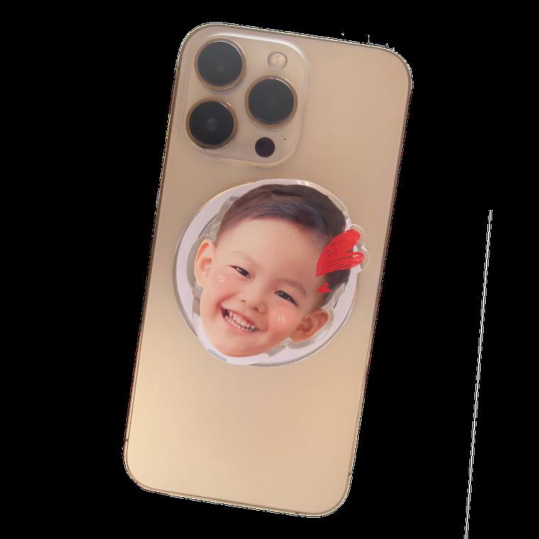 Celebrity Pet Avatar Acrylic Phone Holder - Telescopic, Magnetic, Cartoon Design