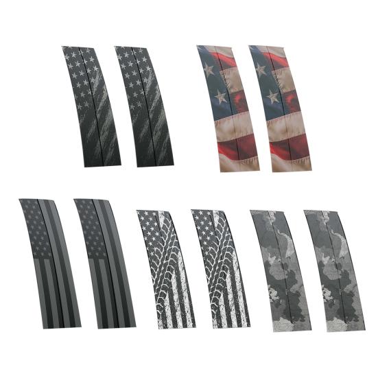 2Pcs Car Stickers Set for B-Pillar 12"x21.5" Gloss Vinyl Decals Self-Adhesive Dog Stickers Decorative Car Vinyls for Cars Laptops Walls