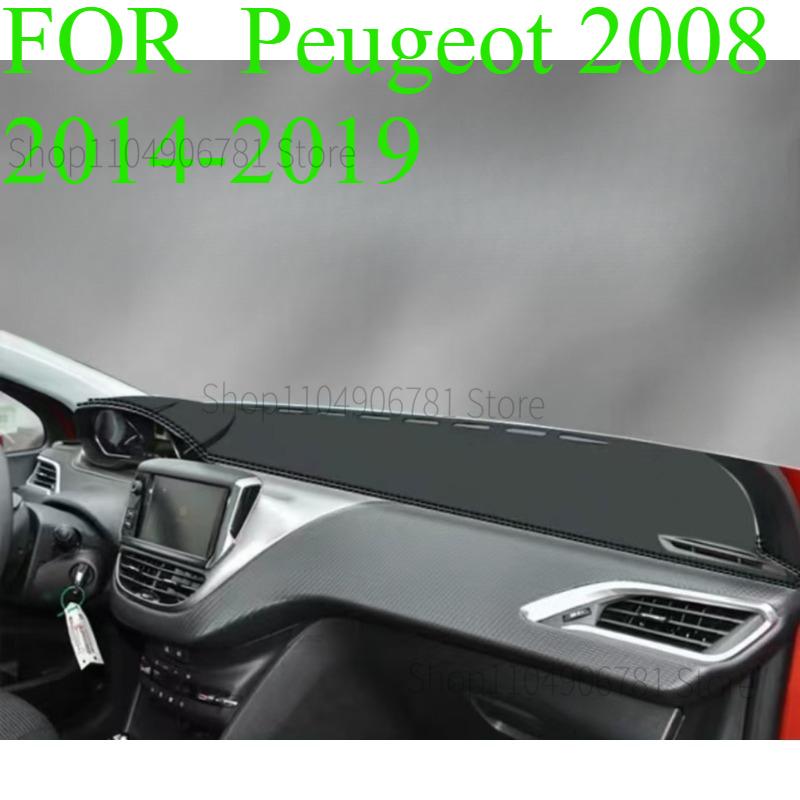 FOR  Peugeot 2008 2014- Car Dash Mat Dashmat Dashboard Mat Cover Sun Shade Dash Board Cover Carpet  Accessories