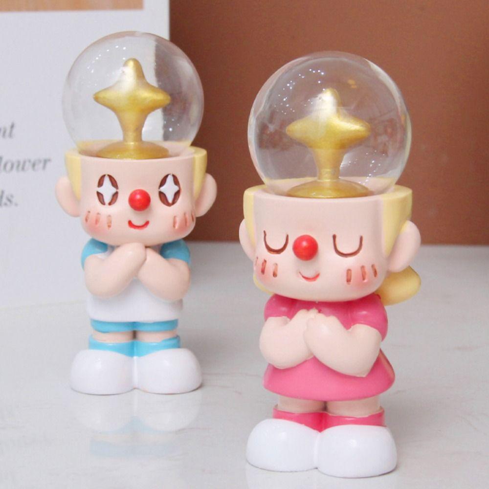 Resin Couple Model Figure Toys Emotional Stability Romantic Brain Couple Ornament  Birthday Gift
