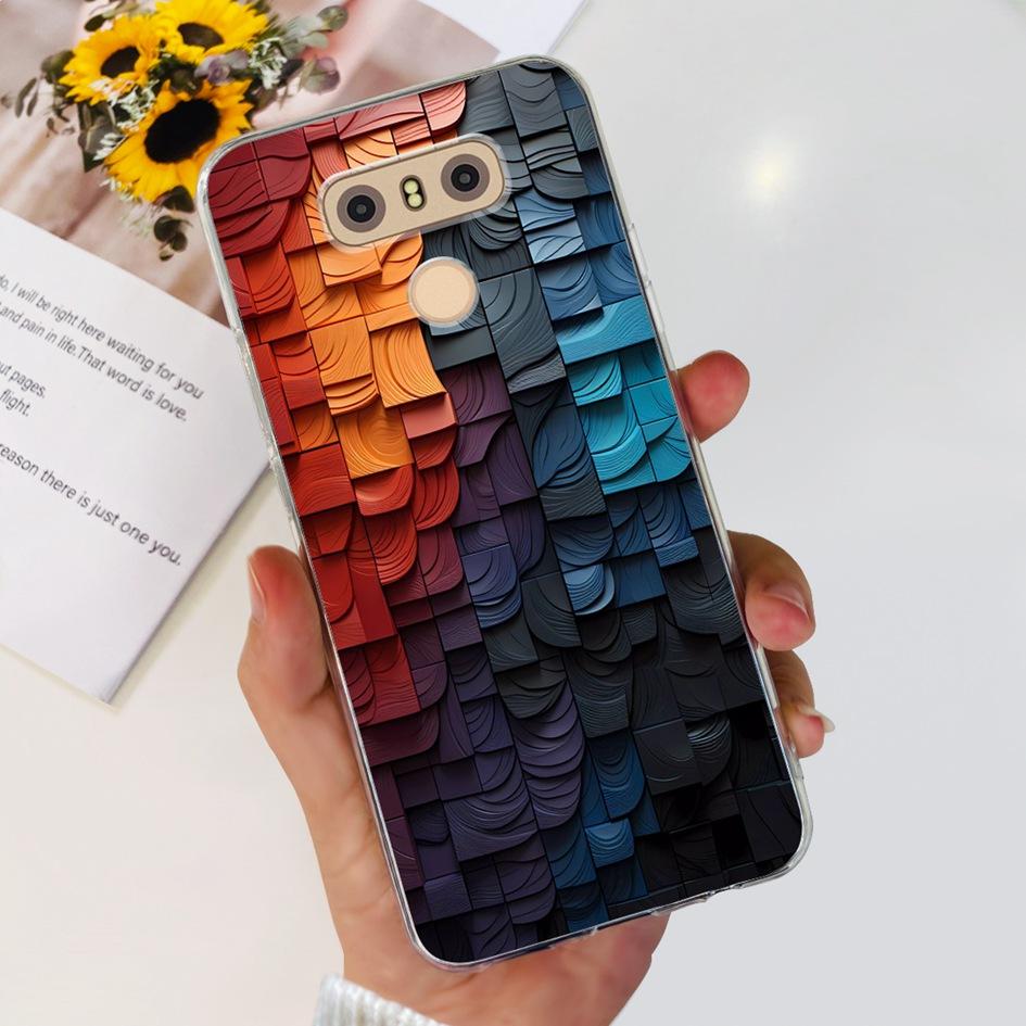 For LG G6 Plus Case LGM-G600K Phone Cases Popular Flower Soft Silicone Clear Protective Shell For LG G6 G 6 LG6 LGG6+ Back Cover