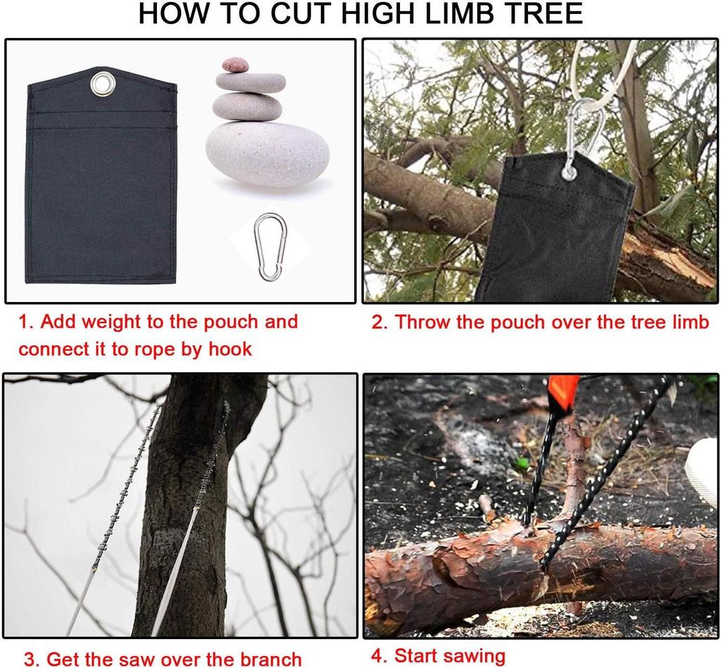 Portable Double-Sided 68 Blade Hand Saw with Whetstone and Plastic Handle Bracelet.