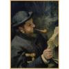 Monet Oil Painting Retro Kraft Paper Poster for Restaurant, Bar, Cafe Wall Decor