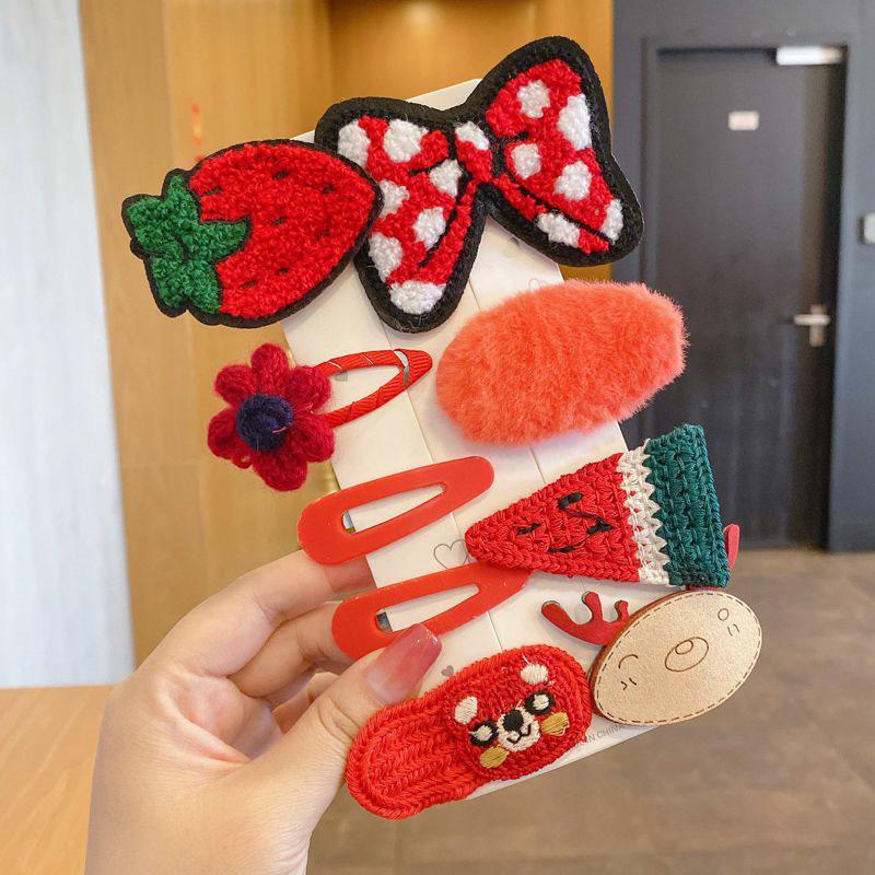 Autumn/Winter 2025 Lambswool Plush Hair Clip: Cute BB Clip Headwear for Women & Children