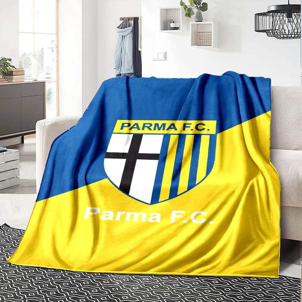 Parma F.C Druck Flanelldecke Hohe Qualität Warm Gemütlich Decke für Alle Jahreszeiten Perfekt für Geschenke Heimdekoration