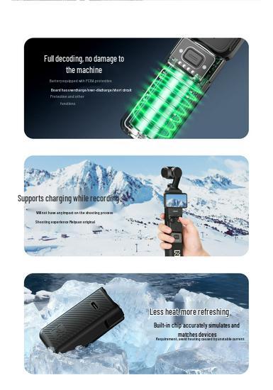 ZGCINE Compact Battery Grip & Power Bank for DJI Osmo Pocket 3