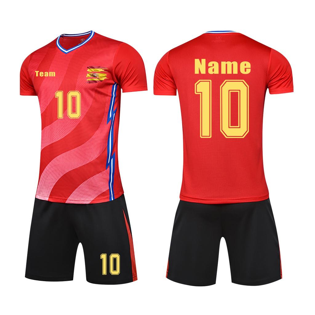 Men's Soccer Jersey Set Quick-Dry Sportswear with Shorts for Training and Matches, Sizes S-XXL