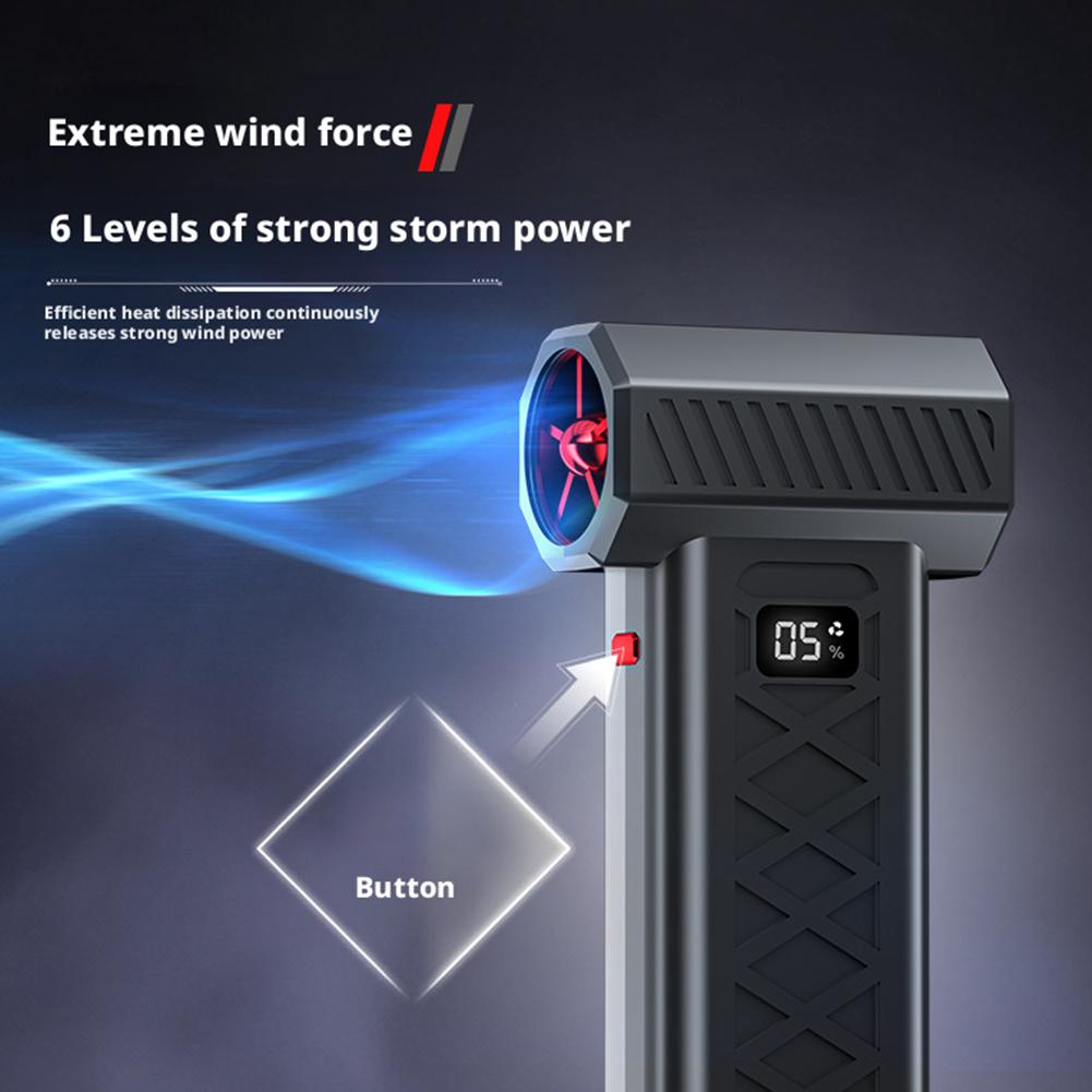 High Power 13W Portable Blower Fan 6-Speed Adjustment Snow Whiz Turbo Blower For Keyboard Car Cleaning With USB-C
