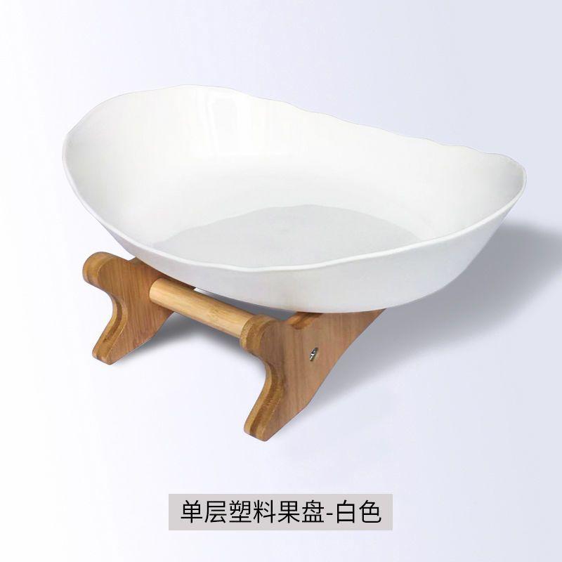 Wind Kreative Dreischichtige Trockenobstplatte Neuer Bambus- und Holzrahmen Mehrschichtige Snackplatte Haushalt Wohnzimmer Einfache Frucht Tang Xin