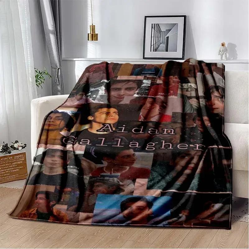 Aidan Gallagher Nummer Fünf Schauspielerdecke, Flanell, Herbst und Winter, warme Plüsch-Überwurfdecken für Bett, Büro, Picknickdecke, Geschenk