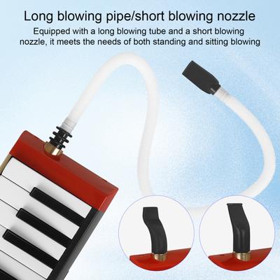 Melodika Trubice 23,4 palce dlouhá Melodika Trubice s náustkem Flexibilní ABS Melodika Sada trubic pro 32/37 kláves