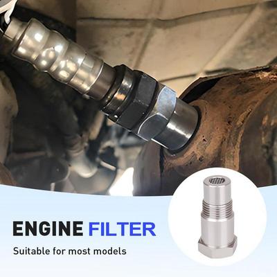 O2 Sensor Spacer Adapter 2 Pieces Stainless Steel O2 Sensor Plug Automotive Replacement Connector For Engine Bypass Drain Spark