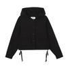 Jambangee Women'S) Nylon Hooded Windbreaker Crop Shacket_An2Wsk352-Bk