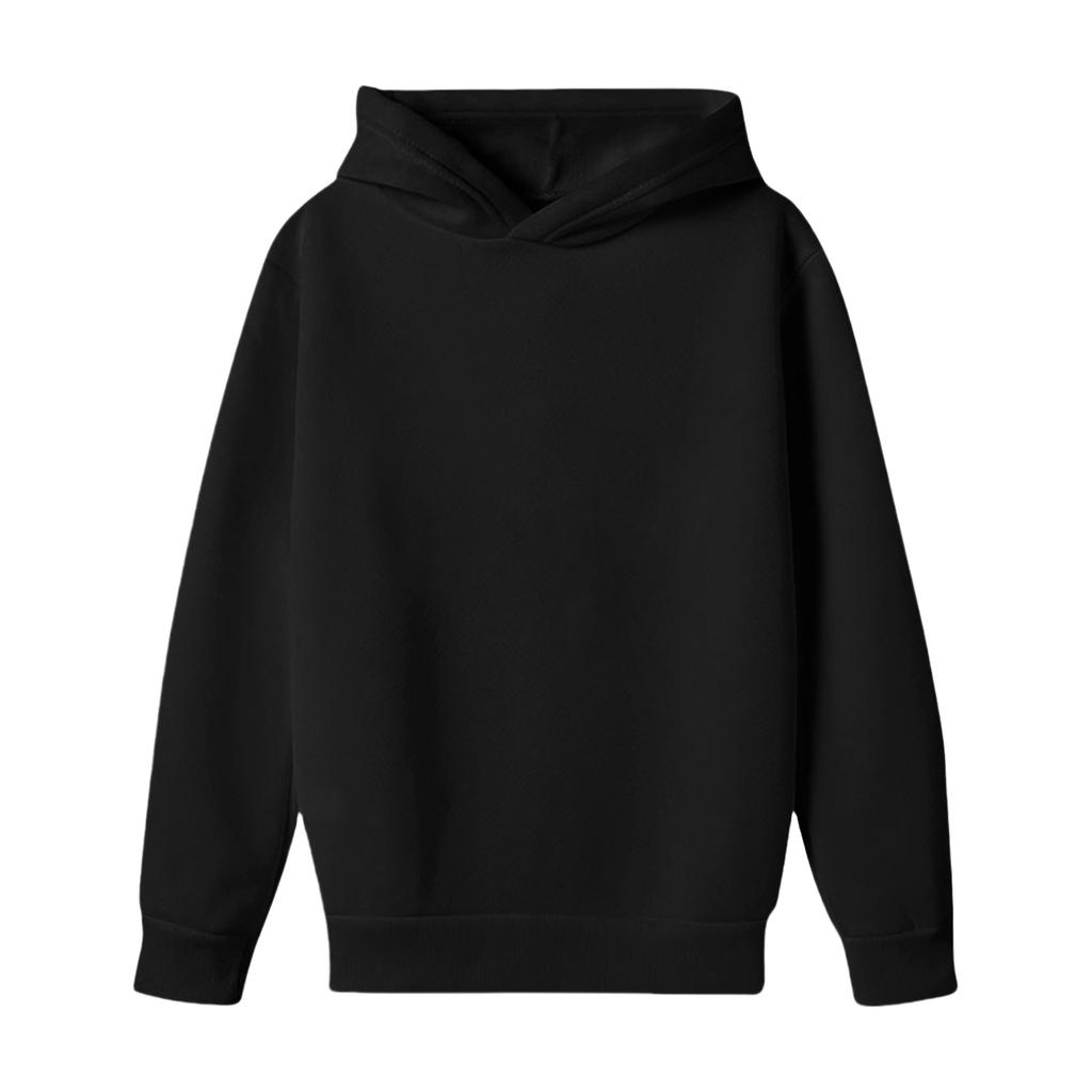 Kids' Long Sleeve Loose Pullover Letter Print Drawstring Hooded Sweatshirt Set