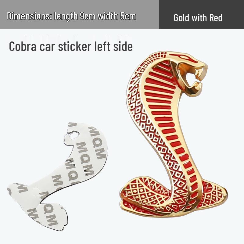 Cobra Snake Metal Grille Emblem for Ford Mustang