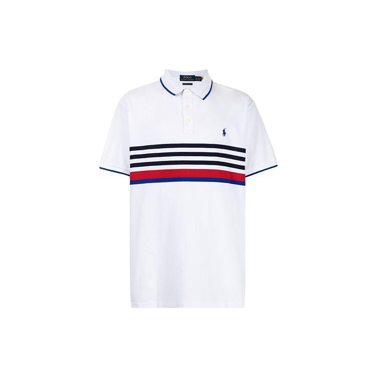 

Polo Ralph Lauren Поло в полоску из хлопка с коротким рукавом Мужские топы Белый 710835029-002 XS
