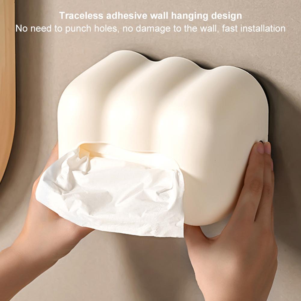 Cloud Lifting Tissue Box Large Capacity Paper Towel Dispenser Bathroom Paper Suction Box for Home Decoration