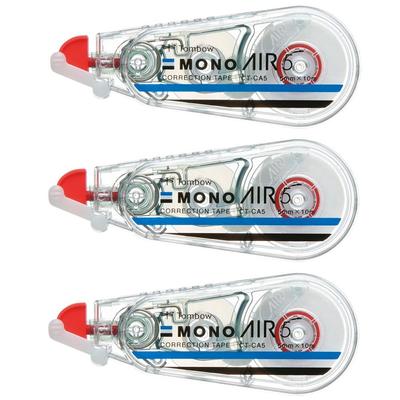 Tombow Pencil Correction Tape 5mm MONO Mono Air Adhesion Single Use Type 10m 3 Pieces (light Touch/high Tape) KPB-325 (CT-CA5×3)