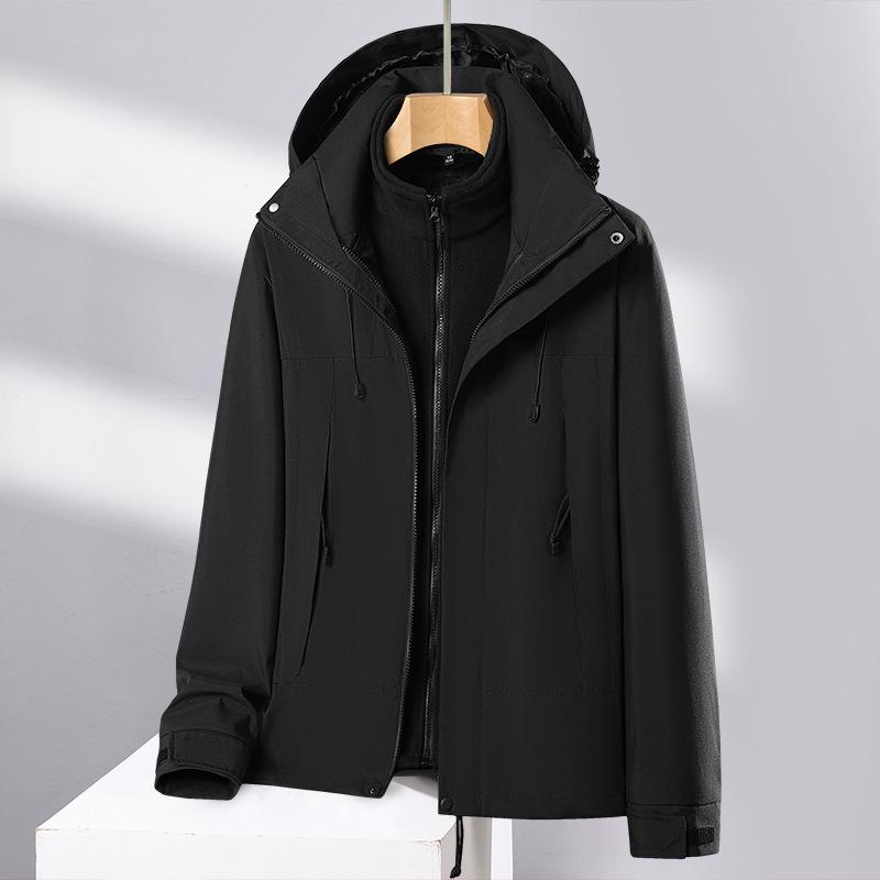 Men s Waterproof Windproof 3-in-1 Color Block Winter Mountaineering Jacket Extra Large