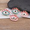 Nidin New Design Candy Colors Lucky Evil Eye Earrings Enamel Oil Dripping Feminine Charm Jewelry Fashion Party Birthday Gifts