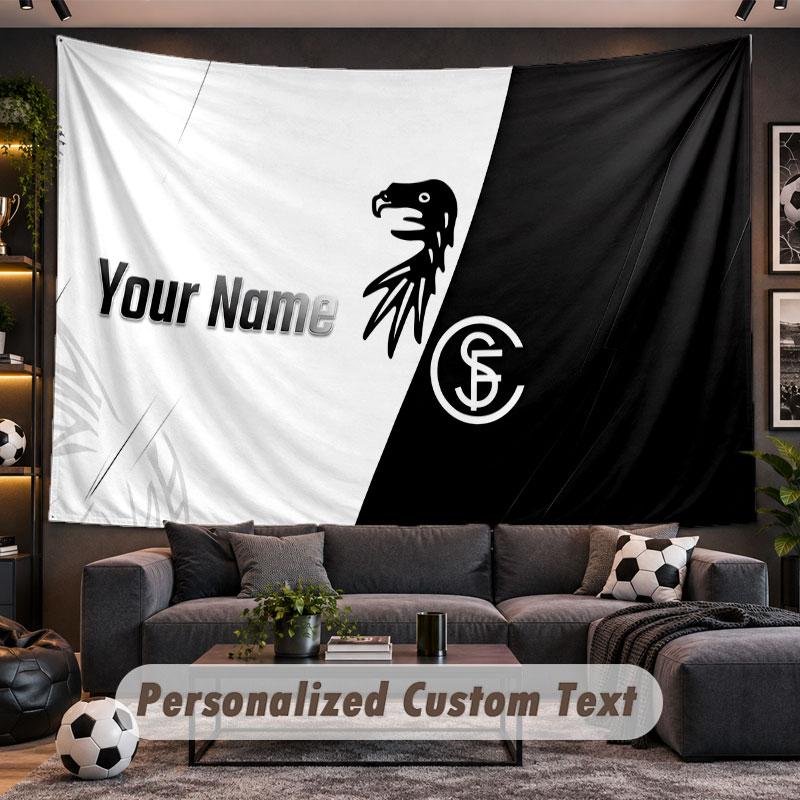 Wall Hanging Tapestry Custom NameSC Freiburg Pattern Personalized Printed Fabric Wall Decor