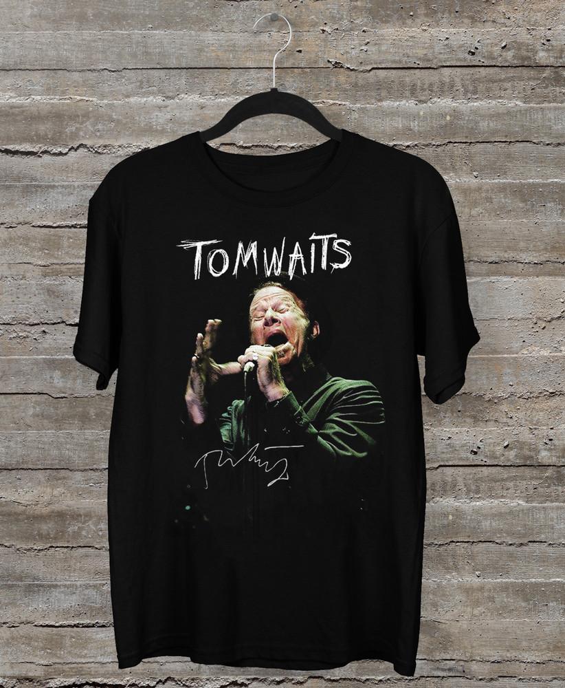 Popular Tom Waits Gift For Fan Cotton Short Sleeve Black All Size Unisex TShirt Unisex T-Shirt XXXL