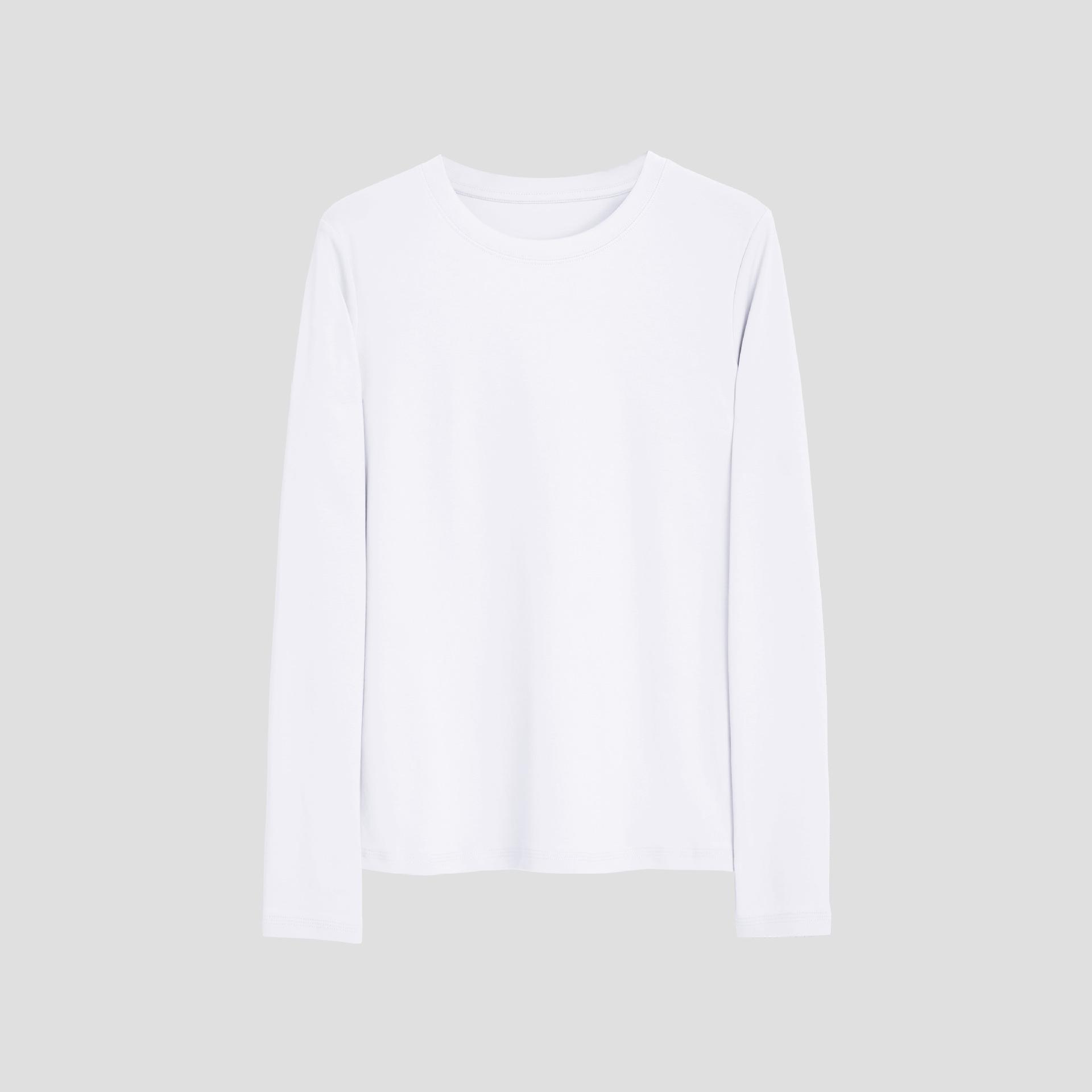 

Women s 2024 Solid Color Slim Fit Pima Cotton Long-Sleeve T-Shirt Large