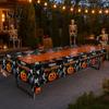 Festive Tablecloth Happy Halloween Disposable Tablecloth, Spooky Pumpkin Ghost Skeleton Waterproof Party Decoration Table Cover for Kitchen